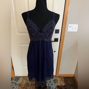 Women’s Soma Blue rayon/spandex lace adjustable straps nightie, pajama. Xsmall